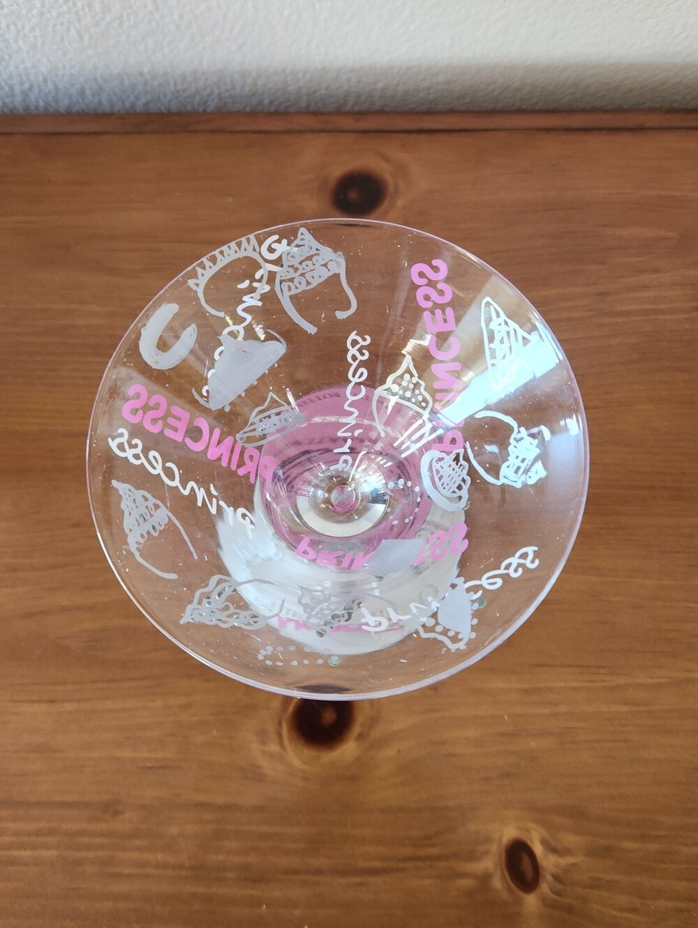 Lolita Pink Princess Martini Glass with Silver Accents - Picture 10 of 11